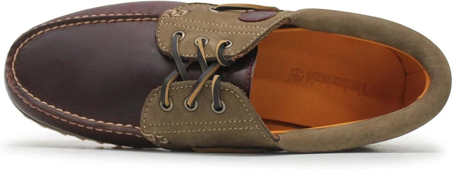 Timberland Men's Traditional Handsewn 3-Eyelet Classic Lug Boat Shoe