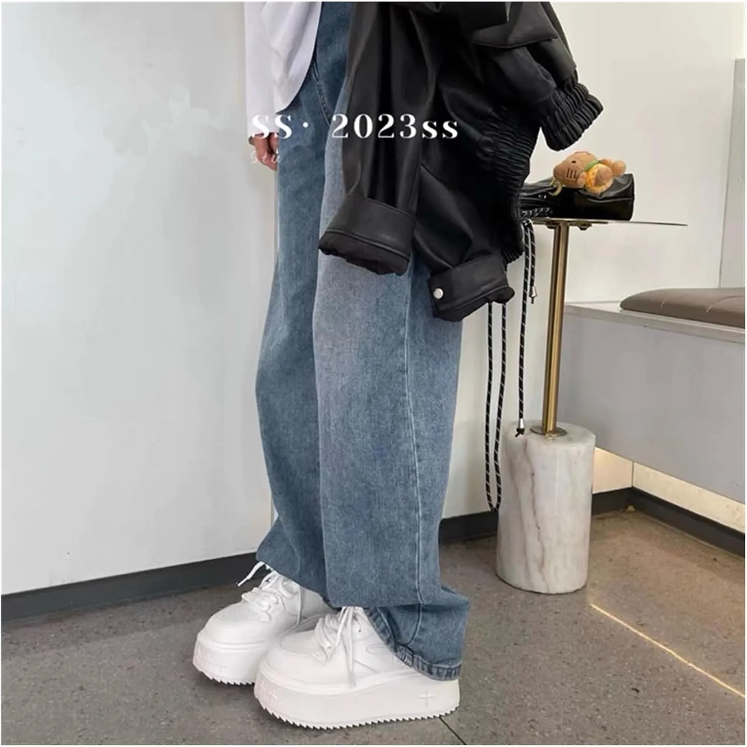 TOSOFT Women's Fashion White Trainers Sneakers Comfort 6CM Heels Height Increasing Platform Sneakers Chunky Sports Shoes
