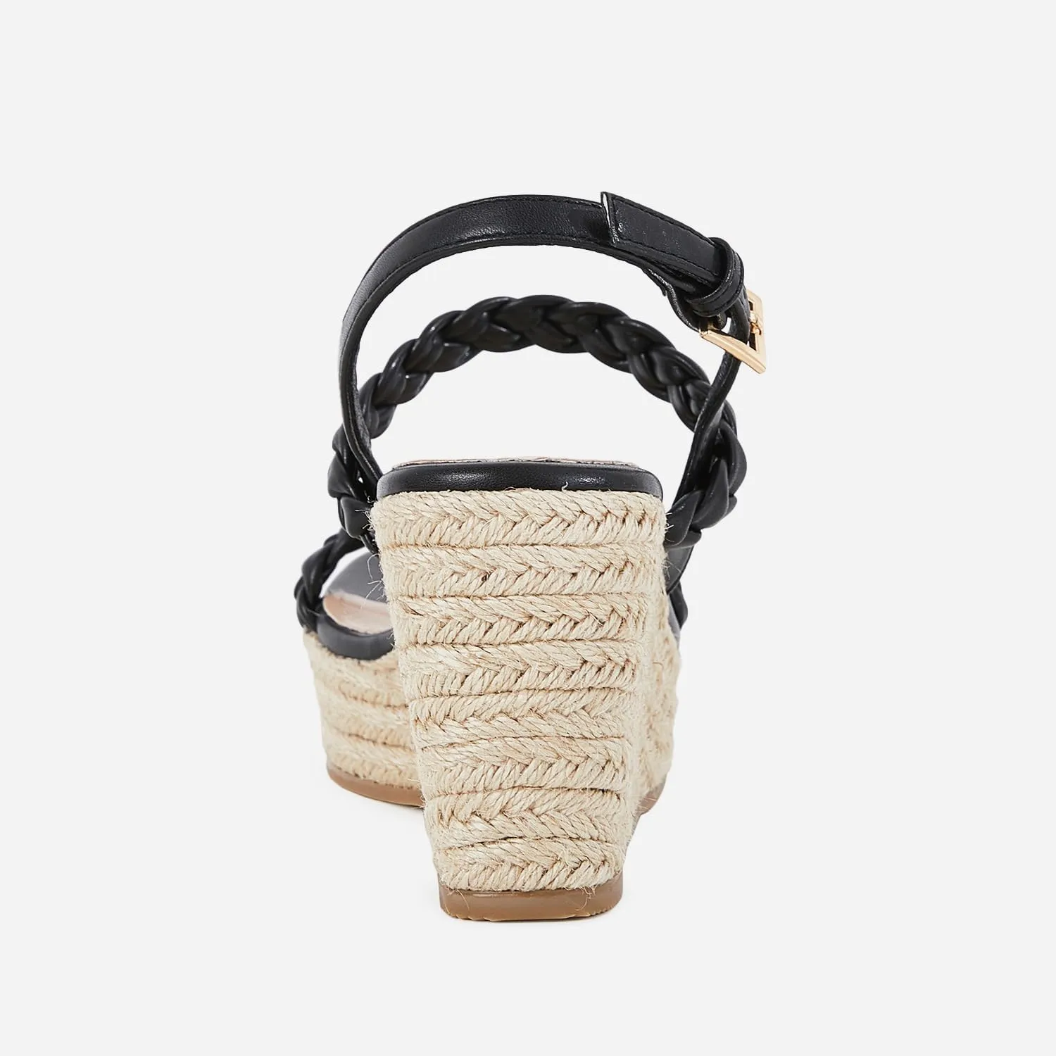 Trish Lucia Womens Espadrille Wedge Sandals Platform Braided Open Toe High Heel Ankle Strap Buckle Summer Causal Dress Shoes