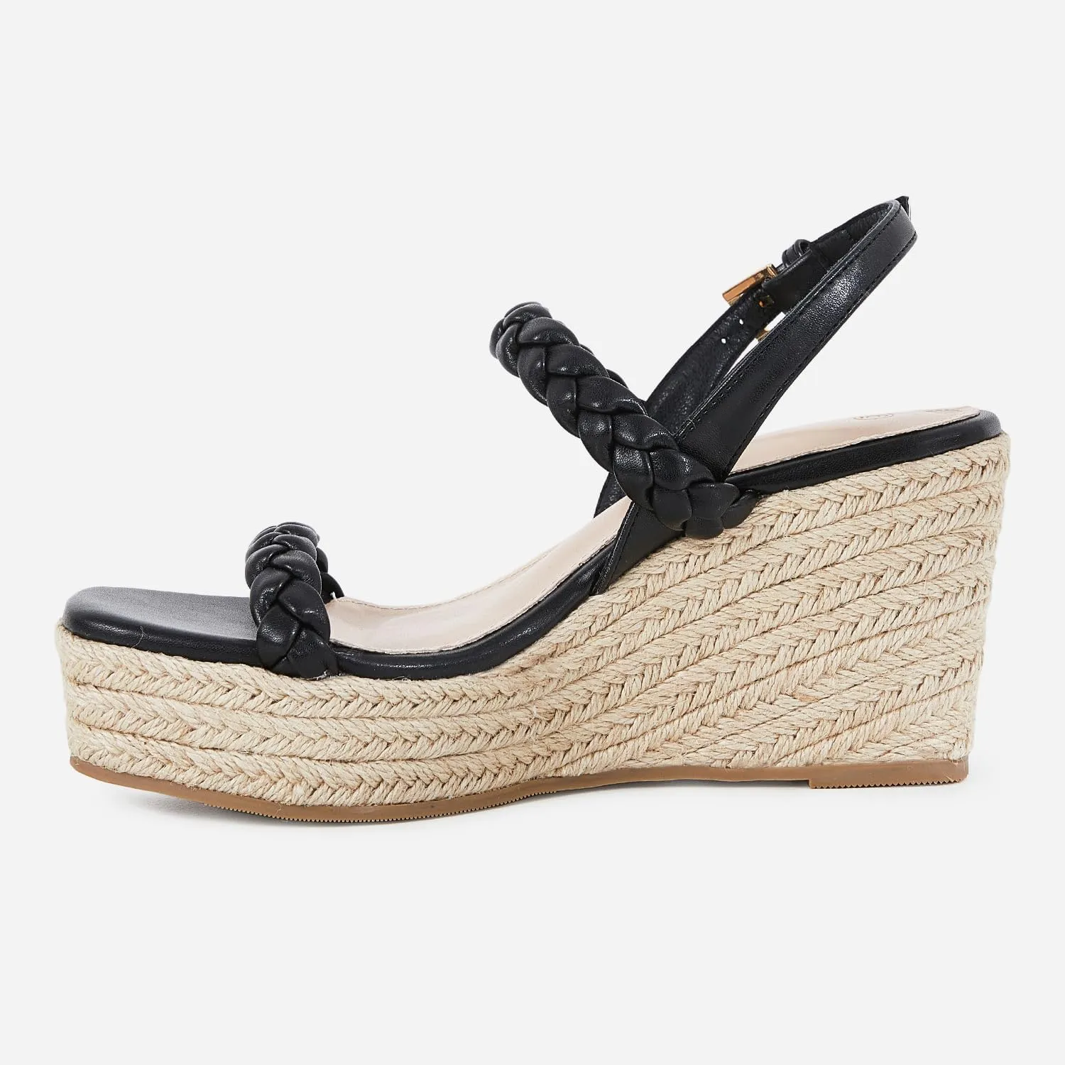 Trish Lucia Womens Espadrille Wedge Sandals Platform Braided Open Toe High Heel Ankle Strap Buckle Summer Causal Dress Shoes