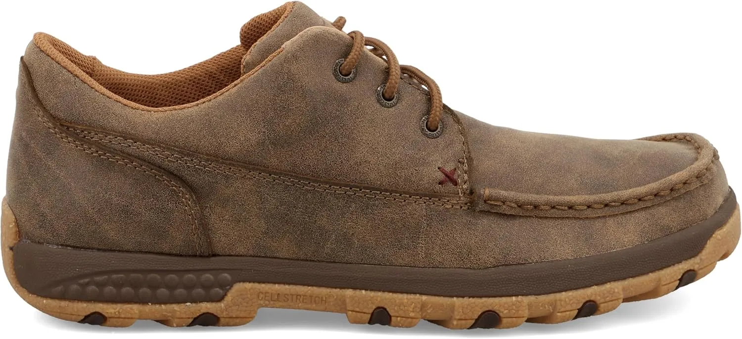 Twisted X Men's Boat Shoe Driving Moc, Moc Toe with CellStretch
