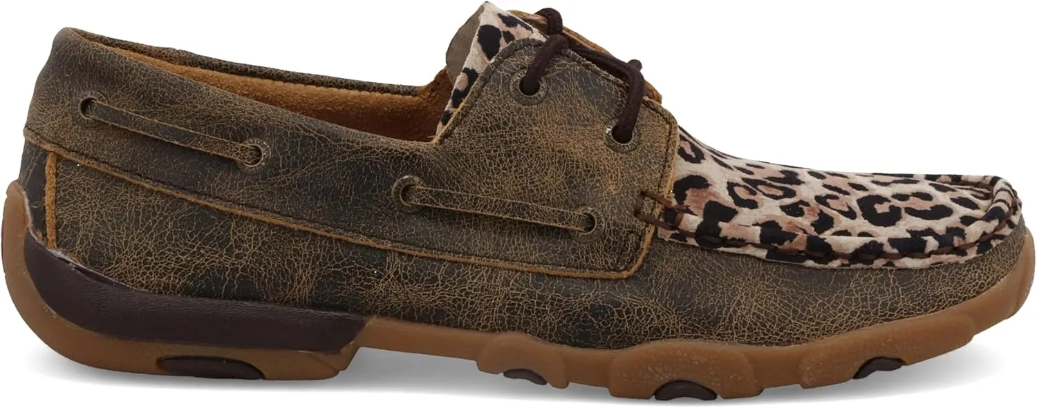 Twisted X Women's Boat Shoe Driving Moc, Moc Toe
