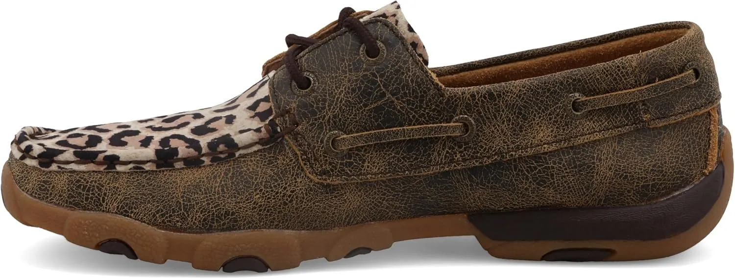 Twisted X Women's Boat Shoe Driving Moc, Moc Toe