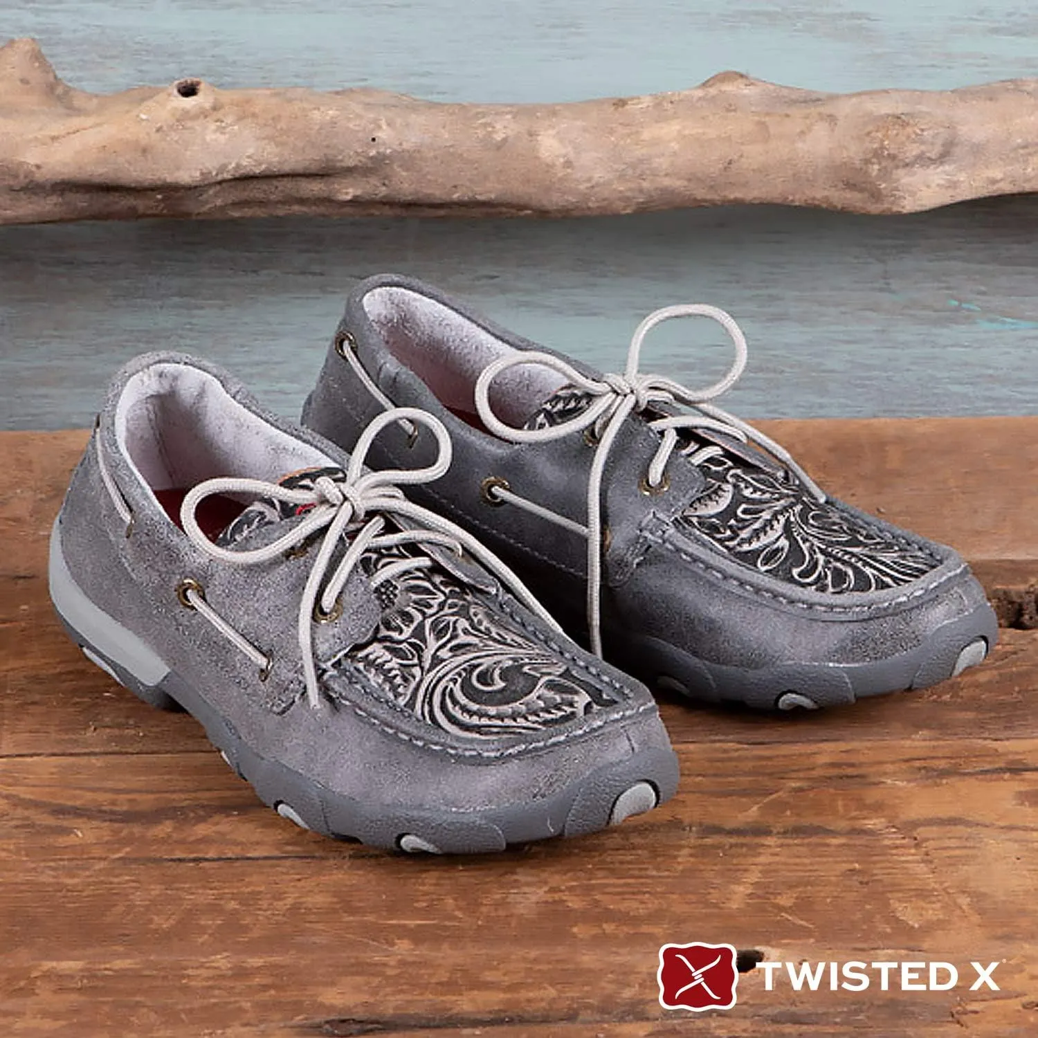 Twisted X Women's Boat Shoe Driving Moc, Moc Toe