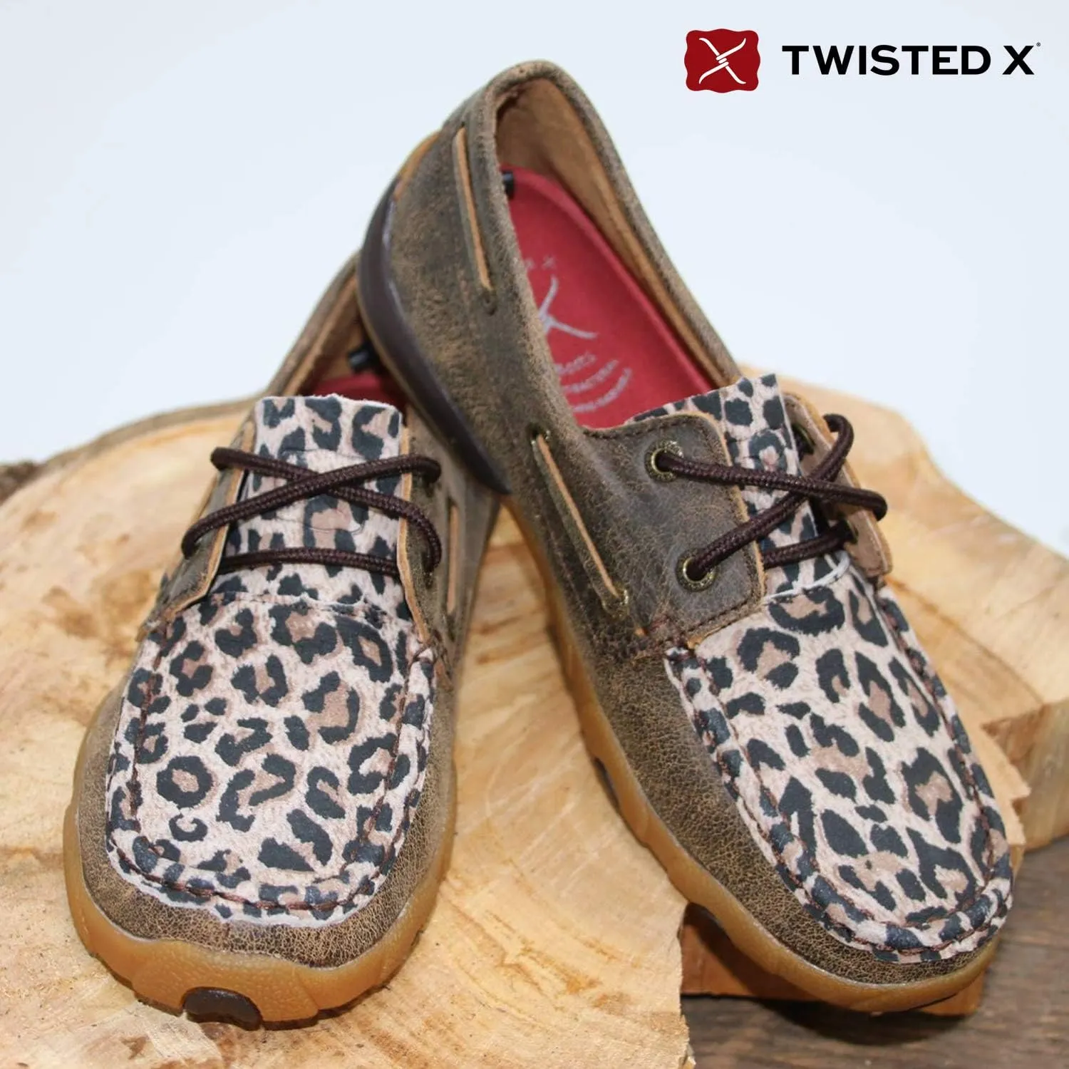 Twisted X Women's Boat Shoe Driving Moc, Moc Toe