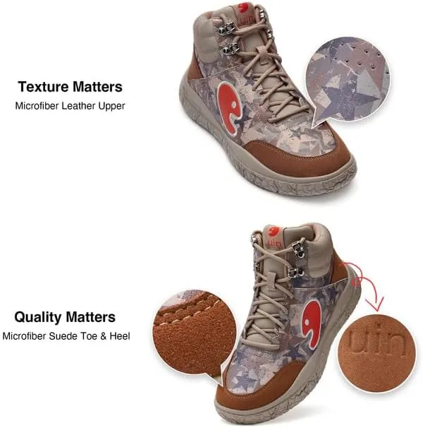 UIN Men's Art Travel Walking Shoes Slip On Casual Lightweight Wide Toe Chunky Comfort Fashion Sneaker Bardenas