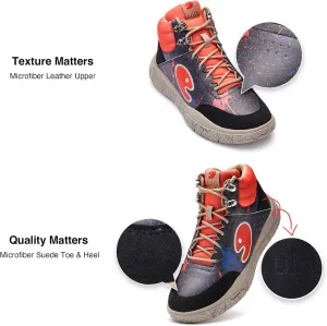 UIN Men's Art Travel Walking Shoes Slip On Casual Lightweight Wide Toe Chunky Comfort Fashion Sneaker Bardenas