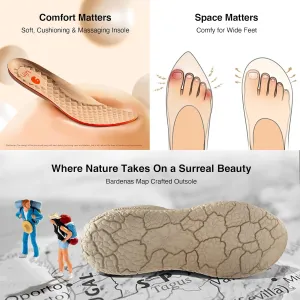UIN Men's Art Travel Walking Shoes Slip On Casual Lightweight Wide Toe Chunky Comfort Fashion Sneaker Bardenas