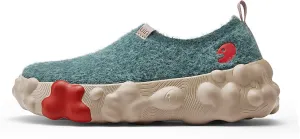 UIN Women's Plush Walking Shoes Chunky Slip On Lightweight Art Travel Fashion Sneaker Toledo Series