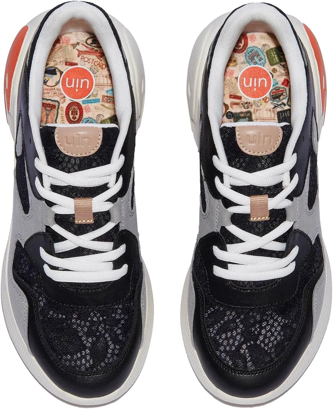 UIN Women's Travel Walking Shoes Art Painted Slip Ons Casual Lightweight Comfortable Chunky Fashion Sneaker Zaragoza Series