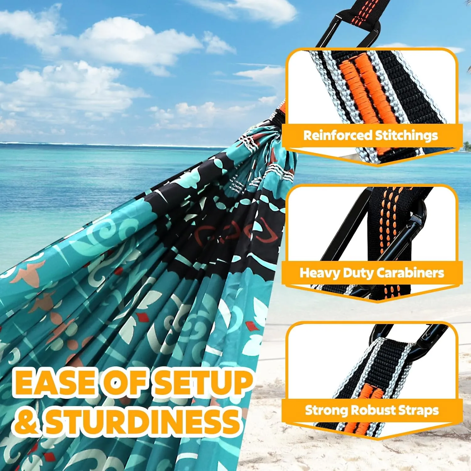 Ultra-Light Travel Camping Hammock | 300kg Load Capacity,Breathable,Quick-Drying Portable Hammock(275 x140cm) | 2 x Premium Carabiners,2 x Nylon Slings Included | Outdoor Indoor Garden