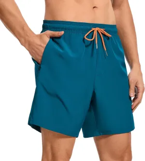 Ultrafun Mens Swim Trunks with Compression Liner 7 Inch Inseam Quick Dry 2 in 1 Swimming Board Shorts Swimsuit for Men