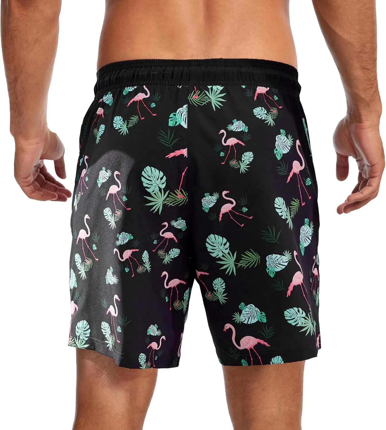Ultrafun Mens Swim Trunks with Compression Liner 7 Inch Inseam Quick Dry 2 in 1 Swimming Board Shorts Swimsuit for Men