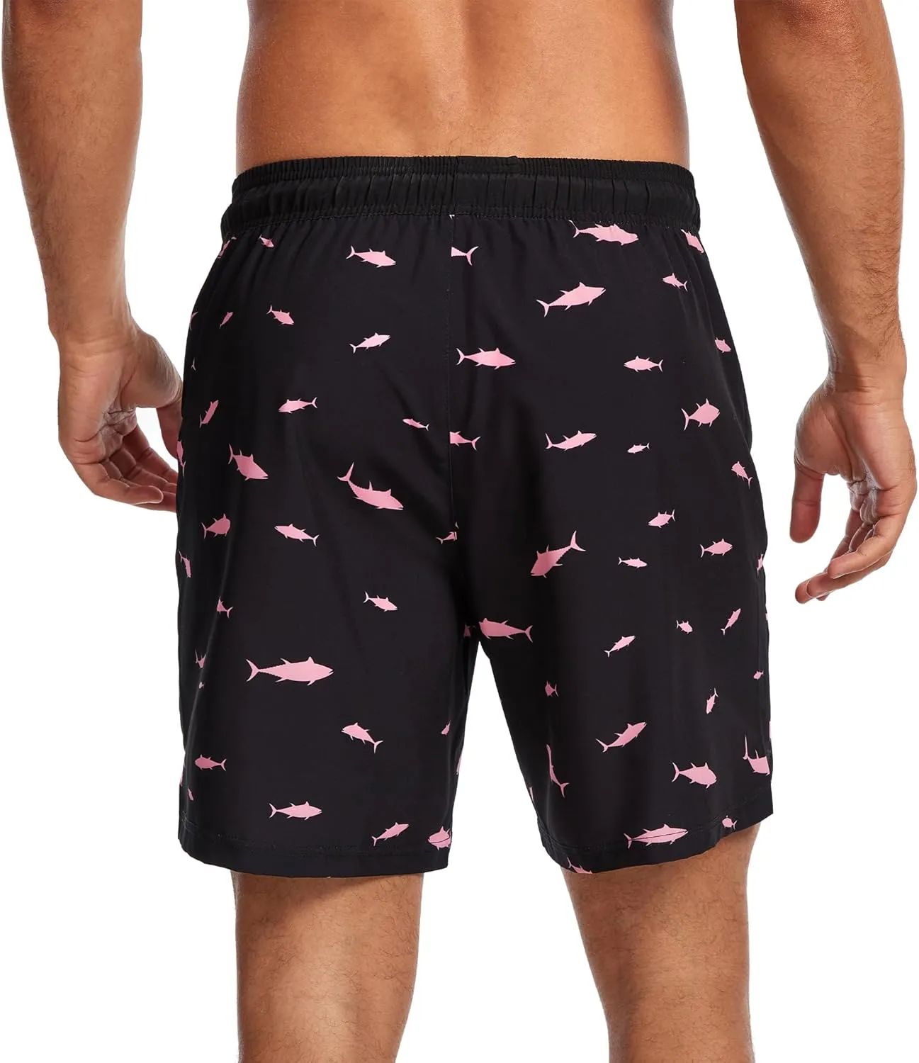 Ultrafun Mens Swim Trunks with Compression Liner 7 Inch Inseam Quick Dry 2 in 1 Swimming Board Shorts Swimsuit for Men