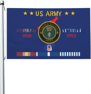 US Army Special Forces Korean Veteran 3x5 FT Flag - Vivid Printing, Indoor Outdoor Banner with Brass Grommets