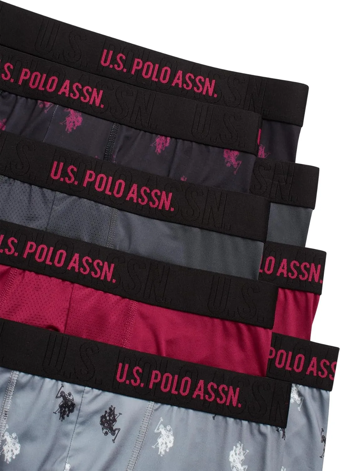 U.S. Polo Assn. Men's Underwear - Performance Stretch Boxer Briefs with Comfort Pouch (8 Pack)