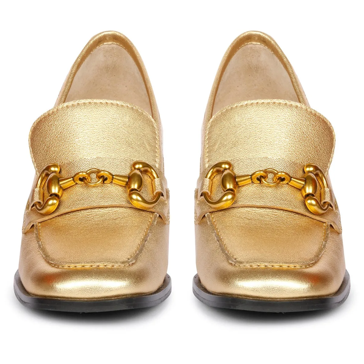 Vera Metallic - Heeled Loafers