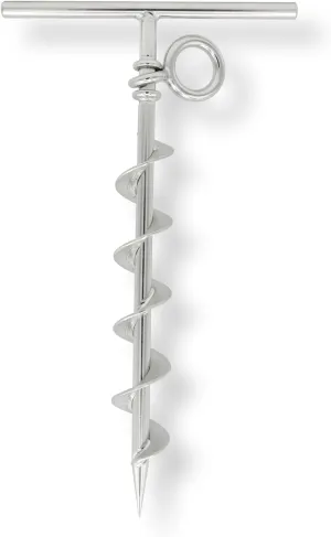 Vinland Marine Boat Auger Anchor 9" Depth, 13.5" Length, Sandshark Anchor, Spiral Boat Stake Anchor Spike, 304 Stainless Steel Ground Anchors, Shore Spike Boat Anchor, Sand Auger Boat Anchor