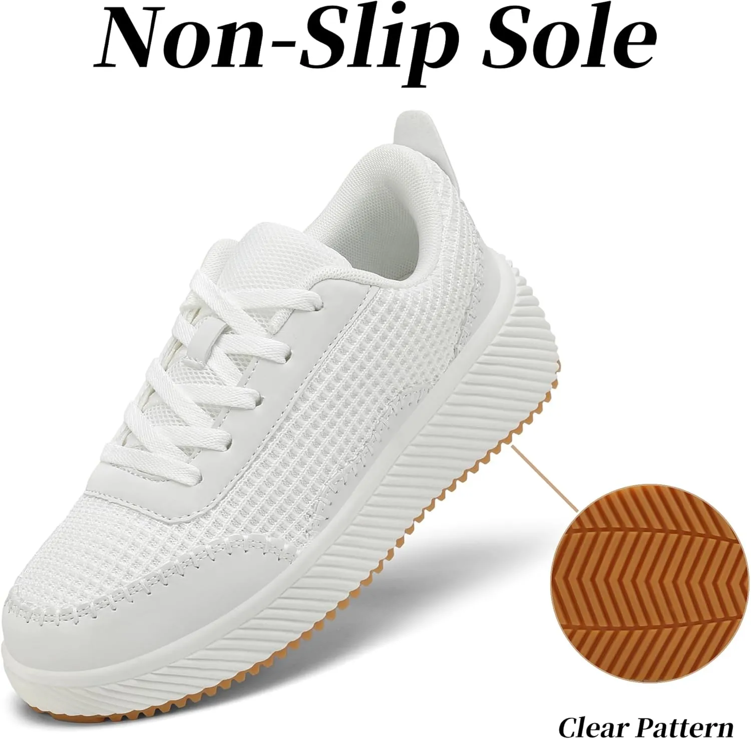 VZQ Platform Sneakers for Women,Comfortable Low Top Braided Womens Chunky Sneakers Casual Classic Tennis Shoes for Walking