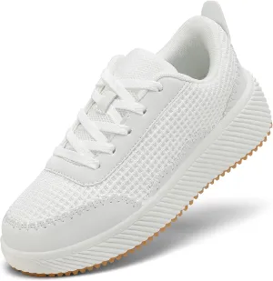 VZQ Platform Sneakers for Women,Comfortable Low Top Braided Womens Chunky Sneakers Casual Classic Tennis Shoes for Walking