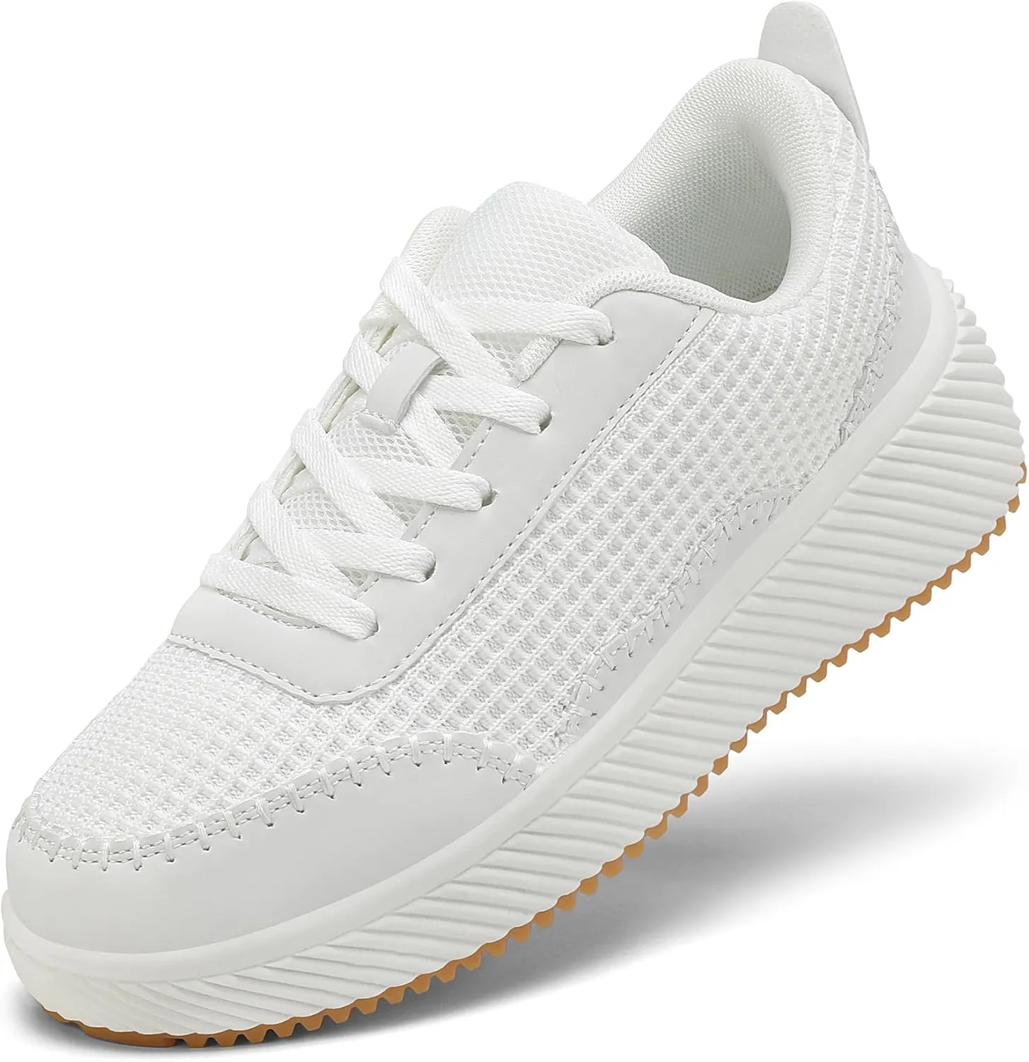 VZQ Platform Sneakers for Women,Comfortable Low Top Braided Womens Chunky Sneakers Casual Classic Tennis Shoes for Walking