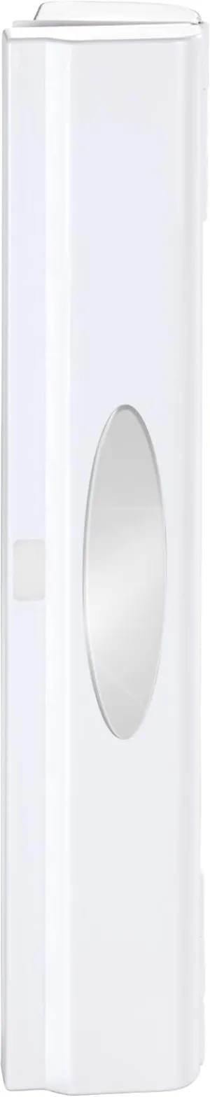 WENKO Plastic Wrap Dispenser with Cutter, Saran Film Holder, Refillable Aluminum Foil Wrap Dispenser with Slide Cutter for Kitchen Organization, 14.96 x 2.05 x 2.64 in, White