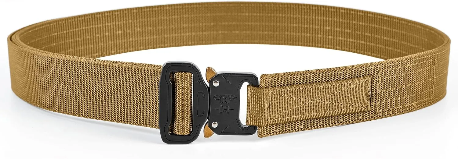 WOLF TACTICAL Heavy Duty Hybrid Quick-Release EDC Belt - 2-Ply 1.5” CCW Gun Belt
