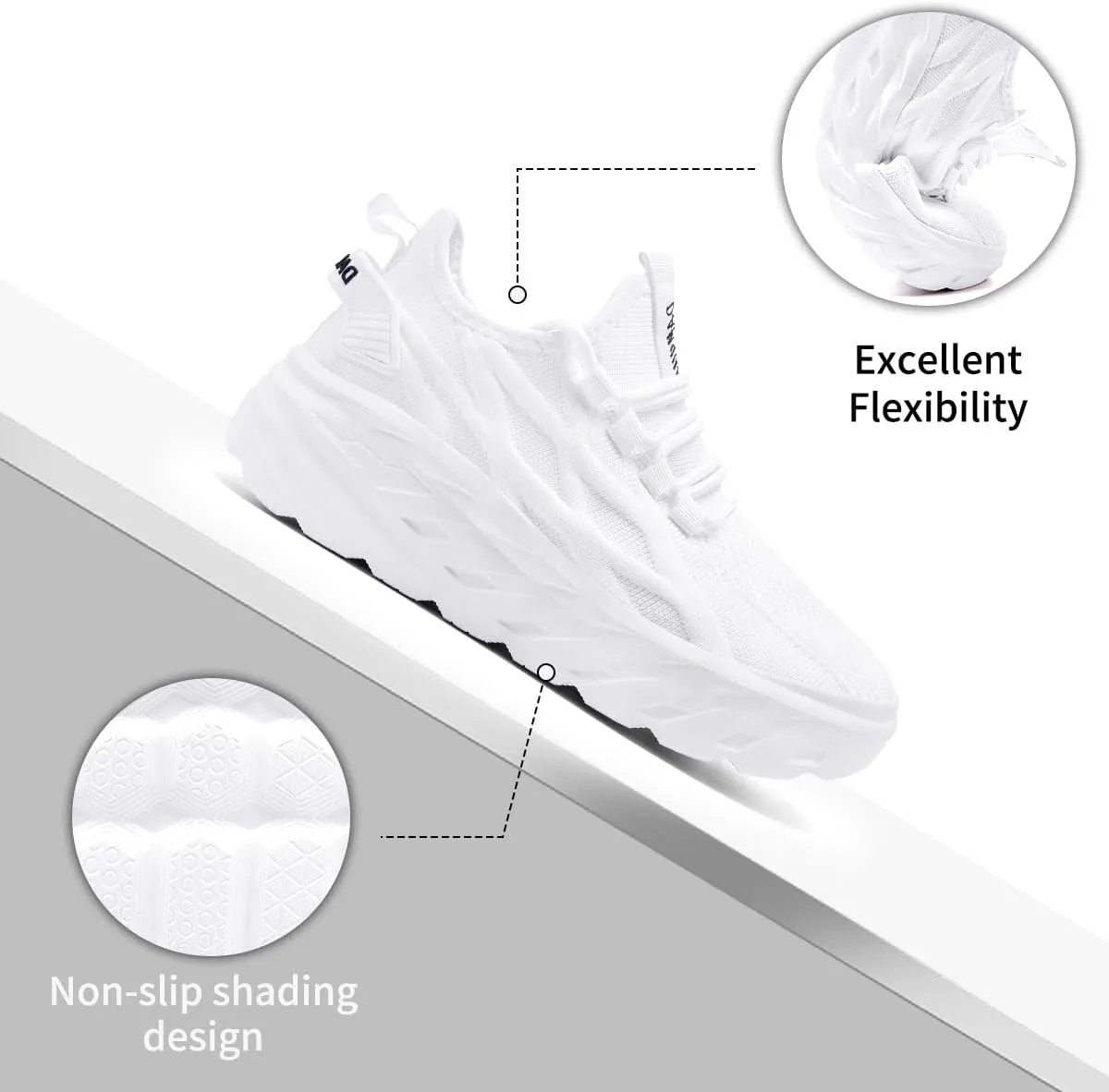 Womens Casual Walking Thick Sole Slip On Shoes Elevator Height Increase Sneaker for Women Comfort Breathable Fashion