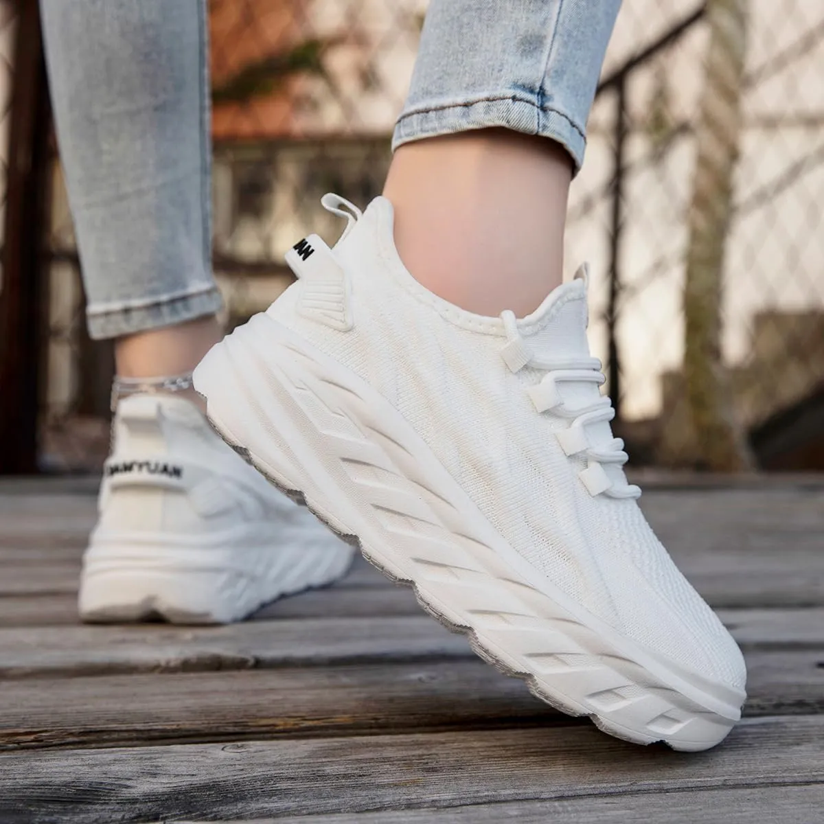 Womens Casual Walking Thick Sole Slip On Shoes Elevator Height Increase Sneaker for Women Comfort Breathable Fashion
