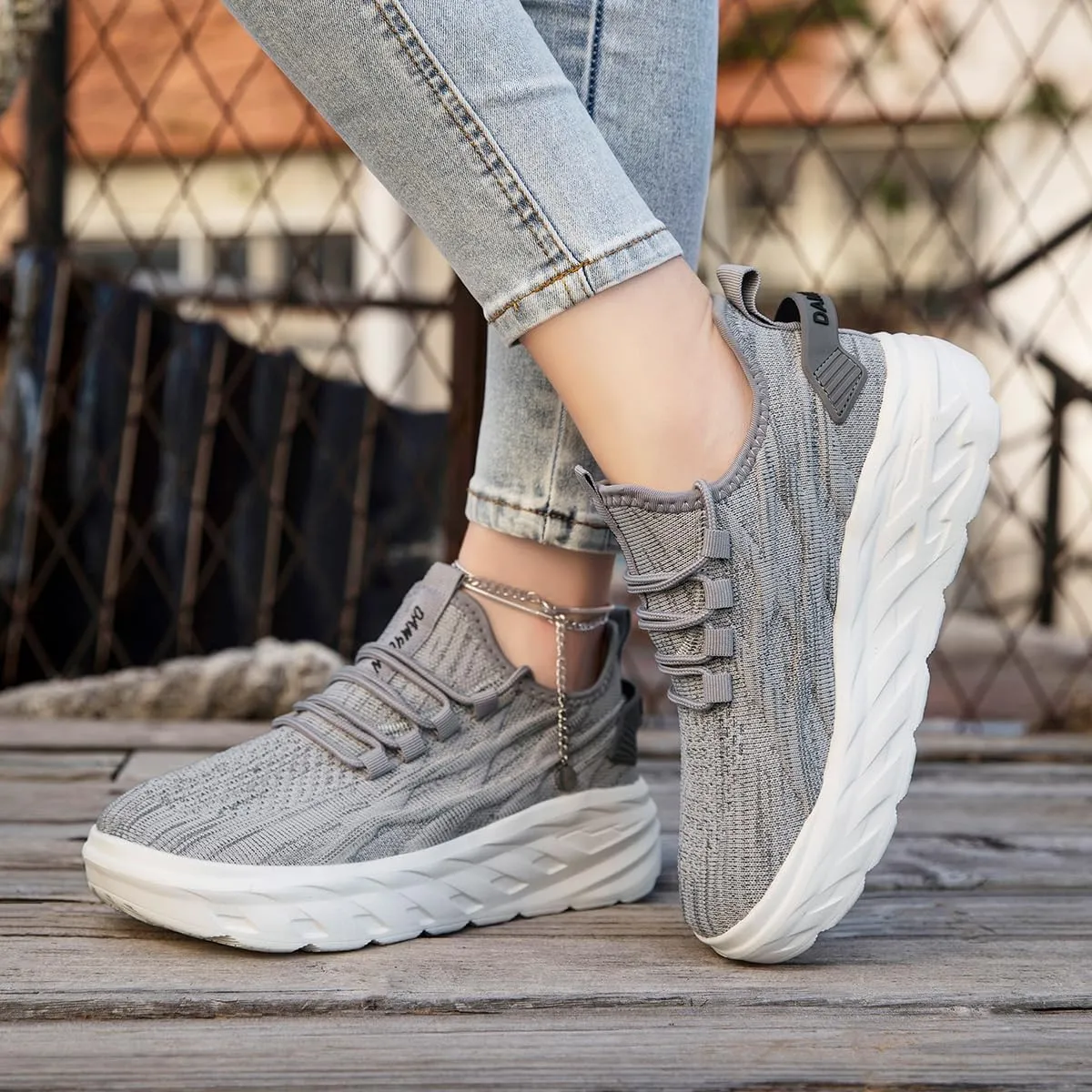 Womens Casual Walking Thick Sole Slip On Shoes Elevator Height Increase Sneaker for Women Comfort Breathable Fashion