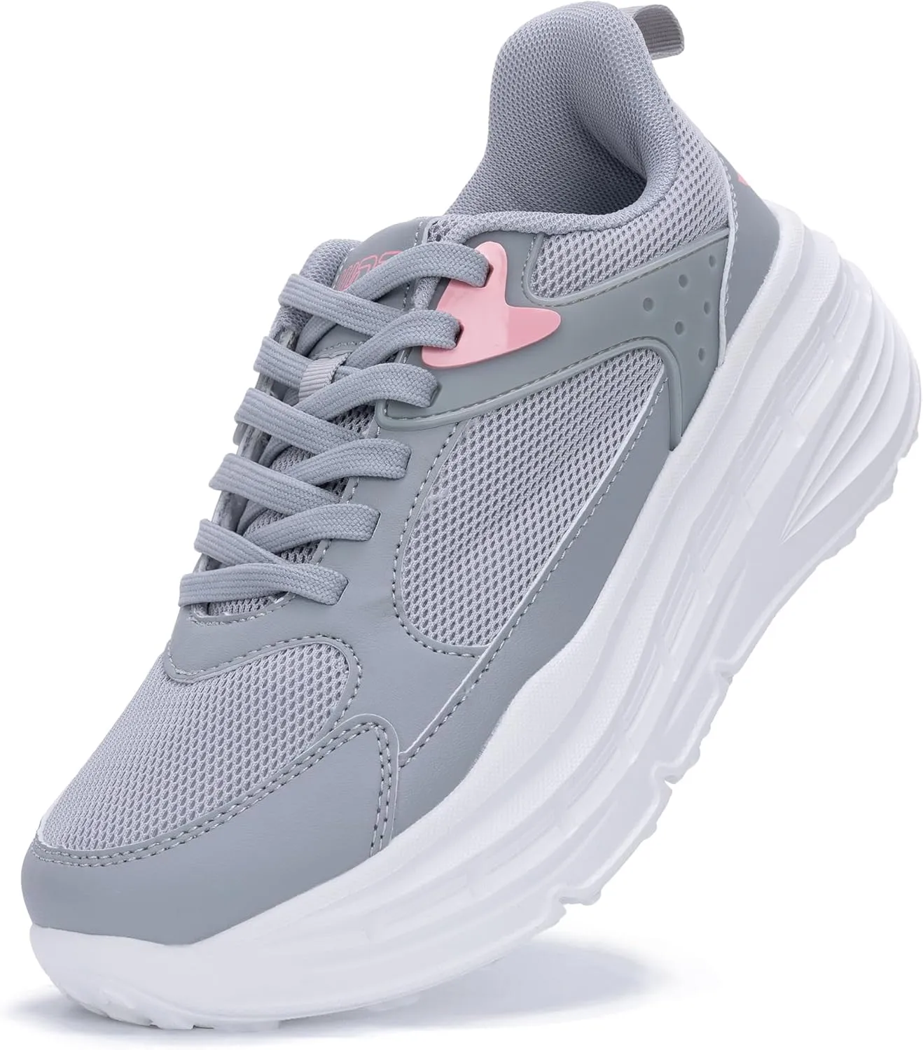Women's Chunky Platform Sneakers LYNSS 1.0 Lightweight Walking Lace-up Memory Foam Comfortable Casual Sneakers