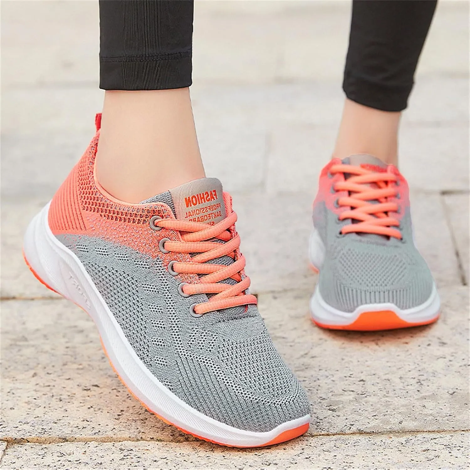 Women's Comfort Walking Shoes Slide Soles, Ultra Lightweight Stretch Cushion Shoe for Women Mesh Athletic Style