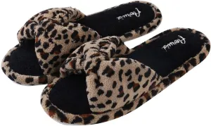 womens Cozy Slide Leopard Design