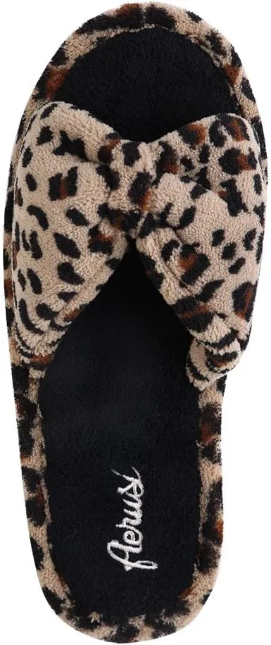 womens Cozy Slide Leopard Design