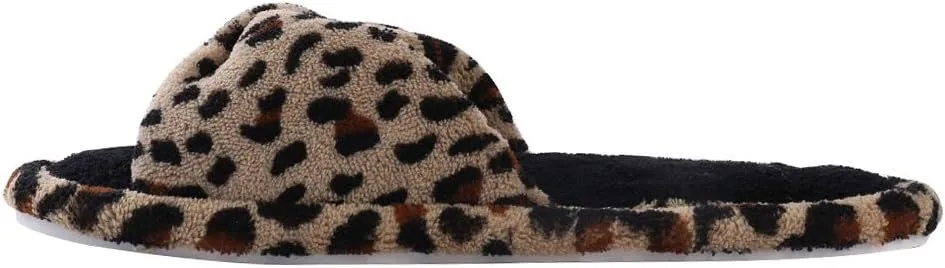 womens Cozy Slide Leopard Design