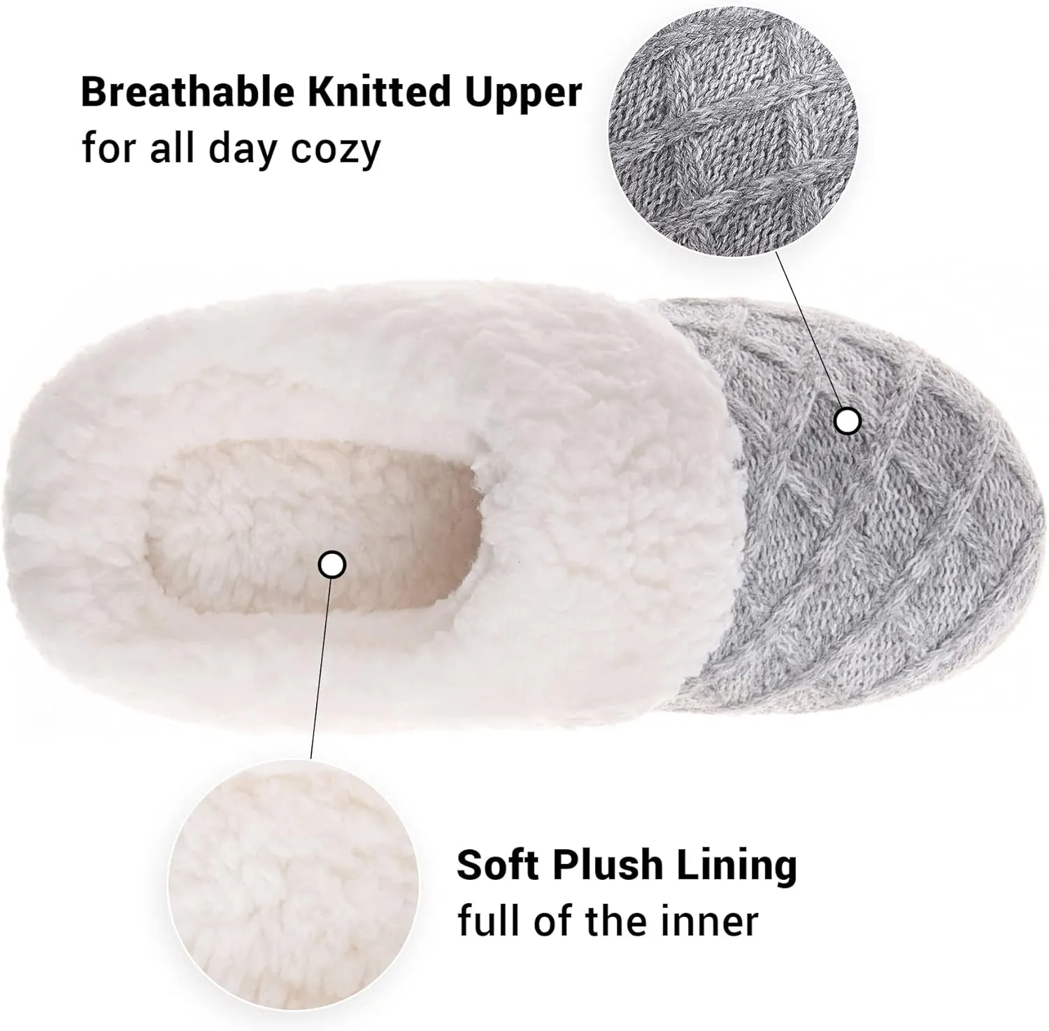 Women's House Slippers Memory Foam Fuzzy Slip on Slide Slippers Ladies Soft Bedroom Shoes for Indoor & Outdoor