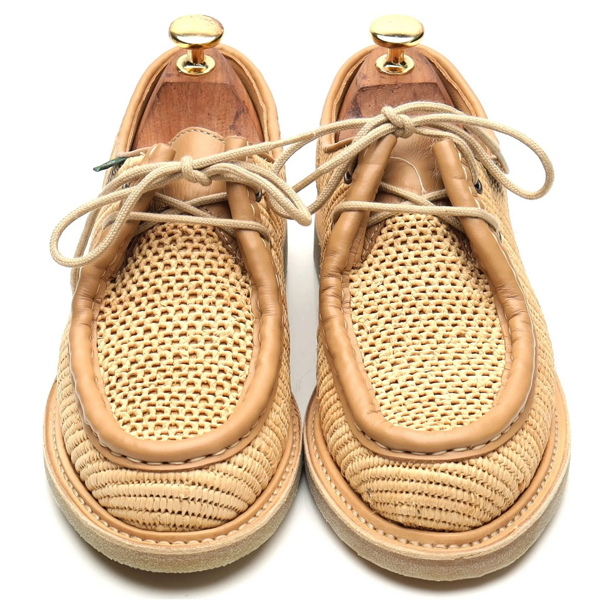 Women's 'Michael' Beige Raphia Derby UK 4