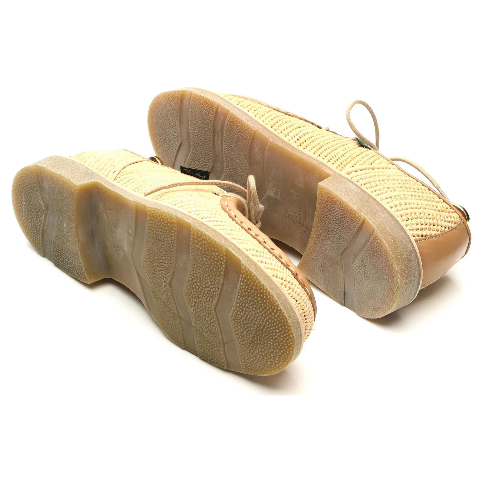 Women's 'Michael' Beige Raphia Derby UK 4