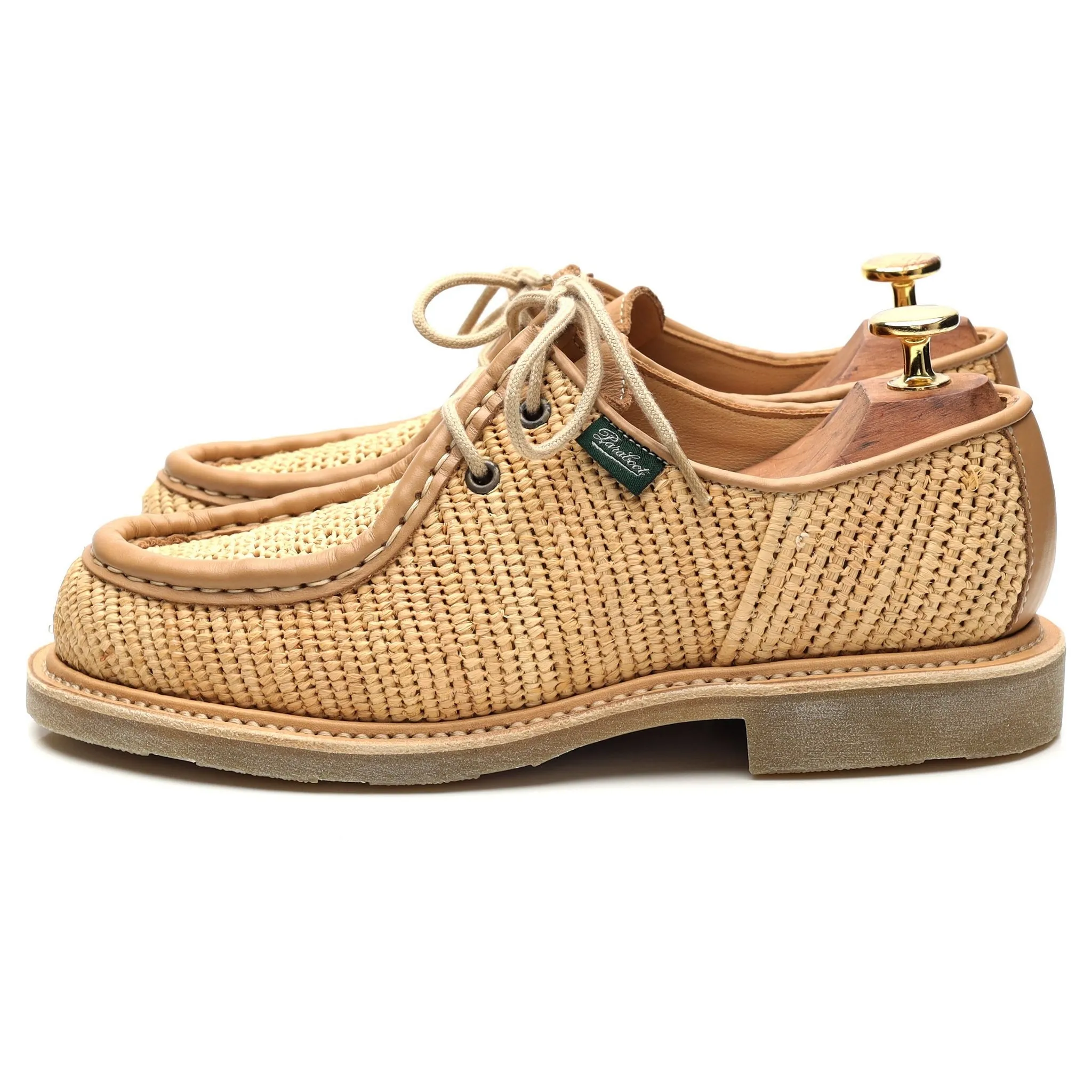 Women's 'Michael' Beige Raphia Derby UK 4