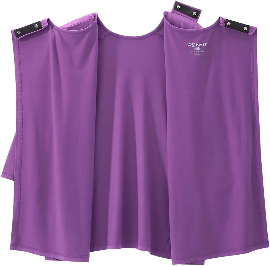 Women’s Open Back Adaptive Active Crew Neck Top for Seniors - 3/4 Long Sleeve Shirt