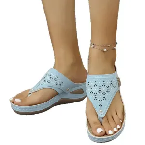 Women's Slide On Wedge Sandals