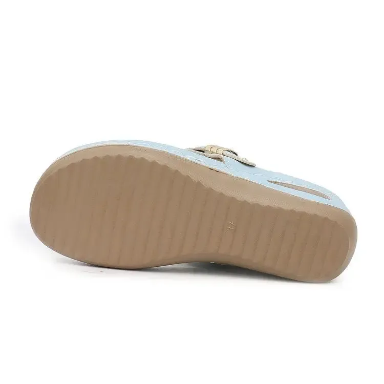 Women's Slide On Wedge Sandals