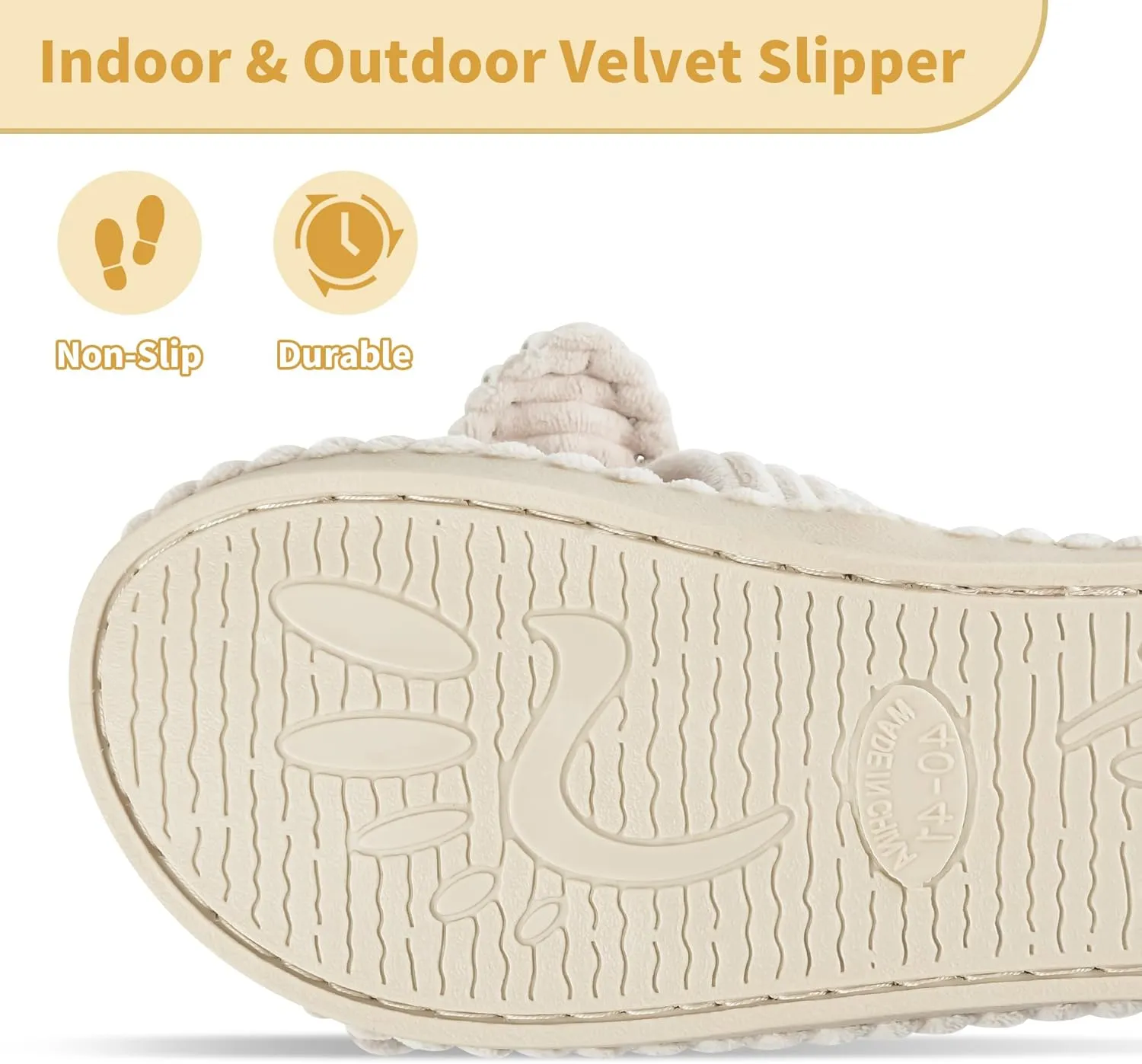 Women's Velvet Slippers Pearl Bow Open Toe Slide House Bedroom Shoes