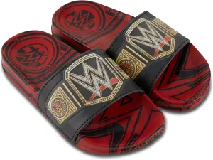 WWE Boys Championship Belt Slides - John Cena, Roman Reigns, Seth Rollins World Wrestling Champion Belt Slip On Slide Sandals