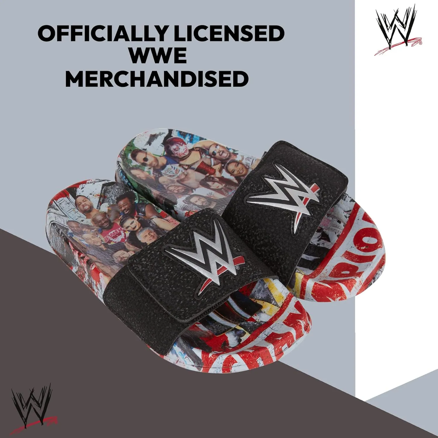 WWE Boys Championship Belt Slides - John Cena, Roman Reigns, Seth Rollins World Wrestling Champion Belt Slip On Slide Sandals