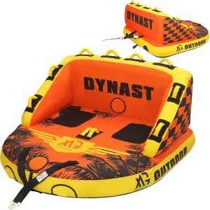 XGeek Towable Tubes for Boating,1-4 Person Water Sport Towables for Boat to Pull,Heavy-Duty Front & Back Tow Points Inflatable Boat Tube,Super Sofa Tubes with Stronger 840D Nylon Cover