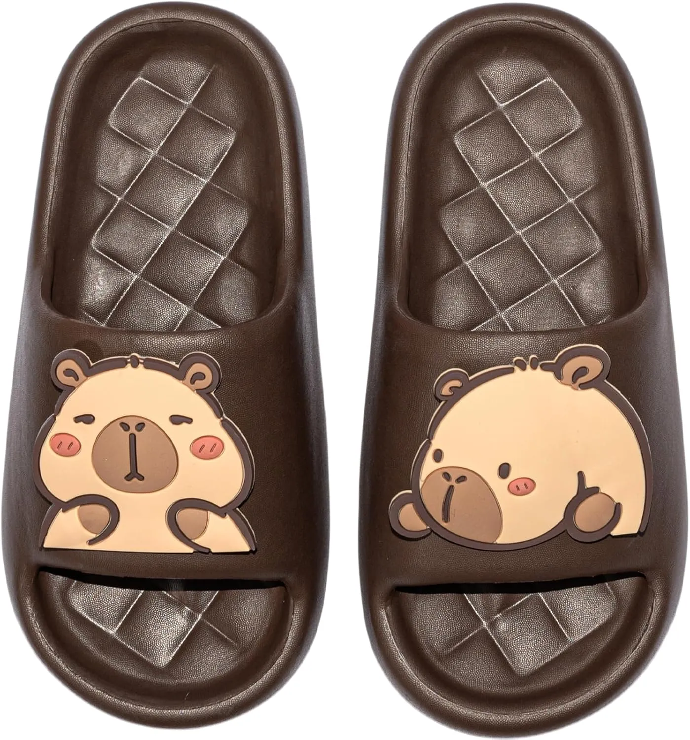 XIXITIAO Men's and Women's Capybara Slides,Cute Animal Capybara Slippers,Non Slip Quick Drying Shower Shoes,Summer Novelty Open Toe Slide