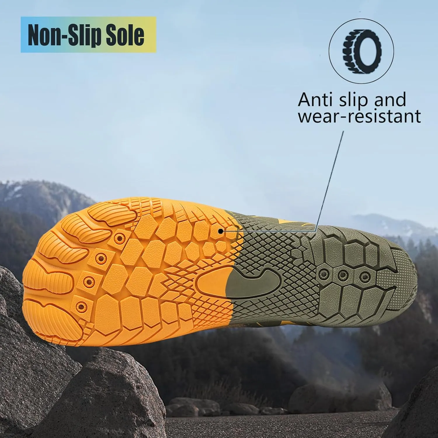 XNIRON Hike Barefoot Shoes for Womens Men,Quick Dry Water Shoes,Beach Pool Aqua Swim Surf Hiking Walking Shoes,Non-Slip Athletic Footwear Wide Toe Water Shoes