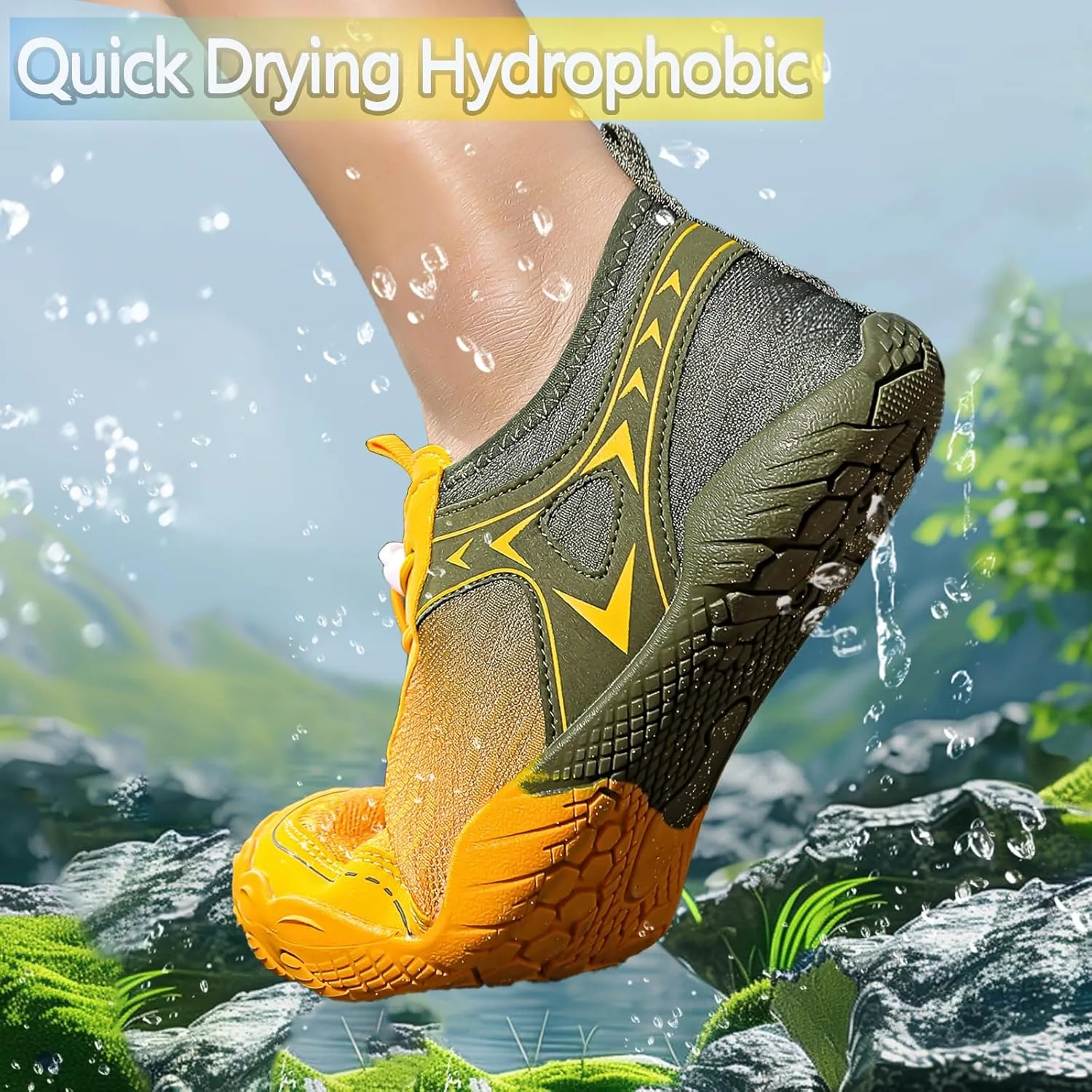 XNIRON Hike Barefoot Shoes for Womens Men,Quick Dry Water Shoes,Beach Pool Aqua Swim Surf Hiking Walking Shoes,Non-Slip Athletic Footwear Wide Toe Water Shoes