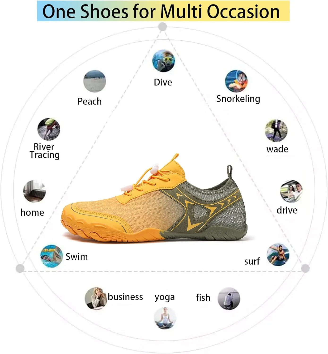 XNIRON Hike Barefoot Shoes for Womens Men,Quick Dry Water Shoes,Beach Pool Aqua Swim Surf Hiking Walking Shoes,Non-Slip Athletic Footwear Wide Toe Water Shoes